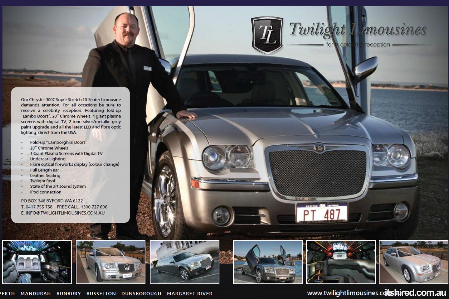 Chrysler 300c Wedding Car Hire Perth Twilight Limousines