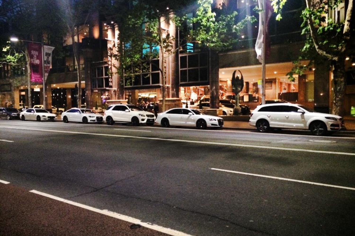 Our cars working at the David Jones Fashion launch.