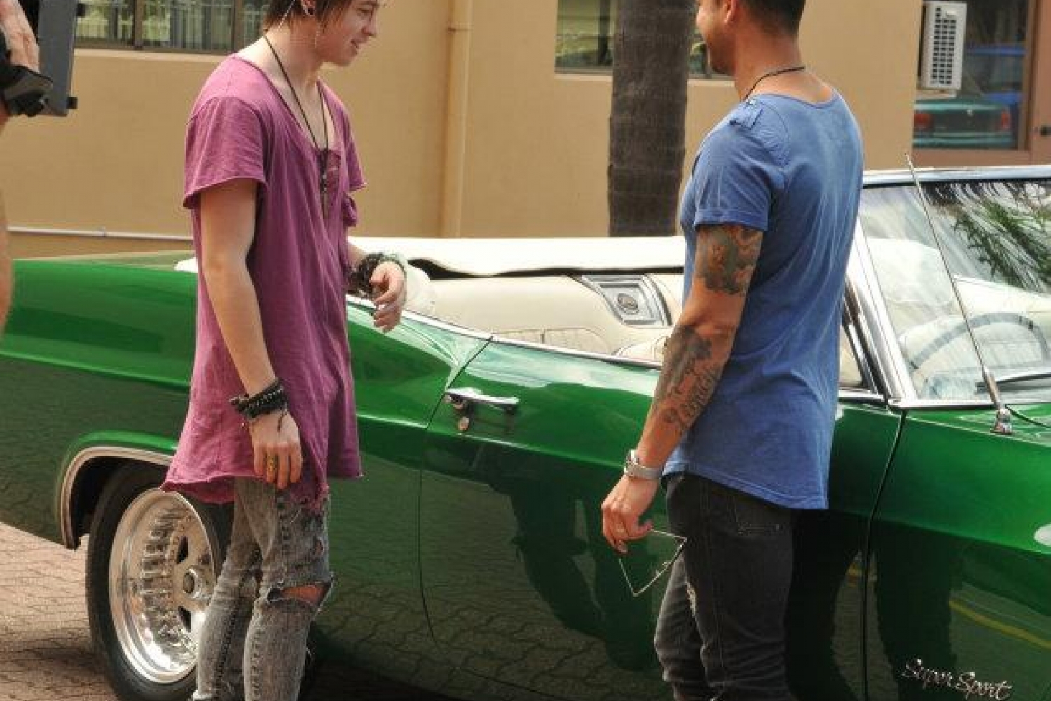 X Factor photo shoot with Guy Sebastian and Reece Mastin 