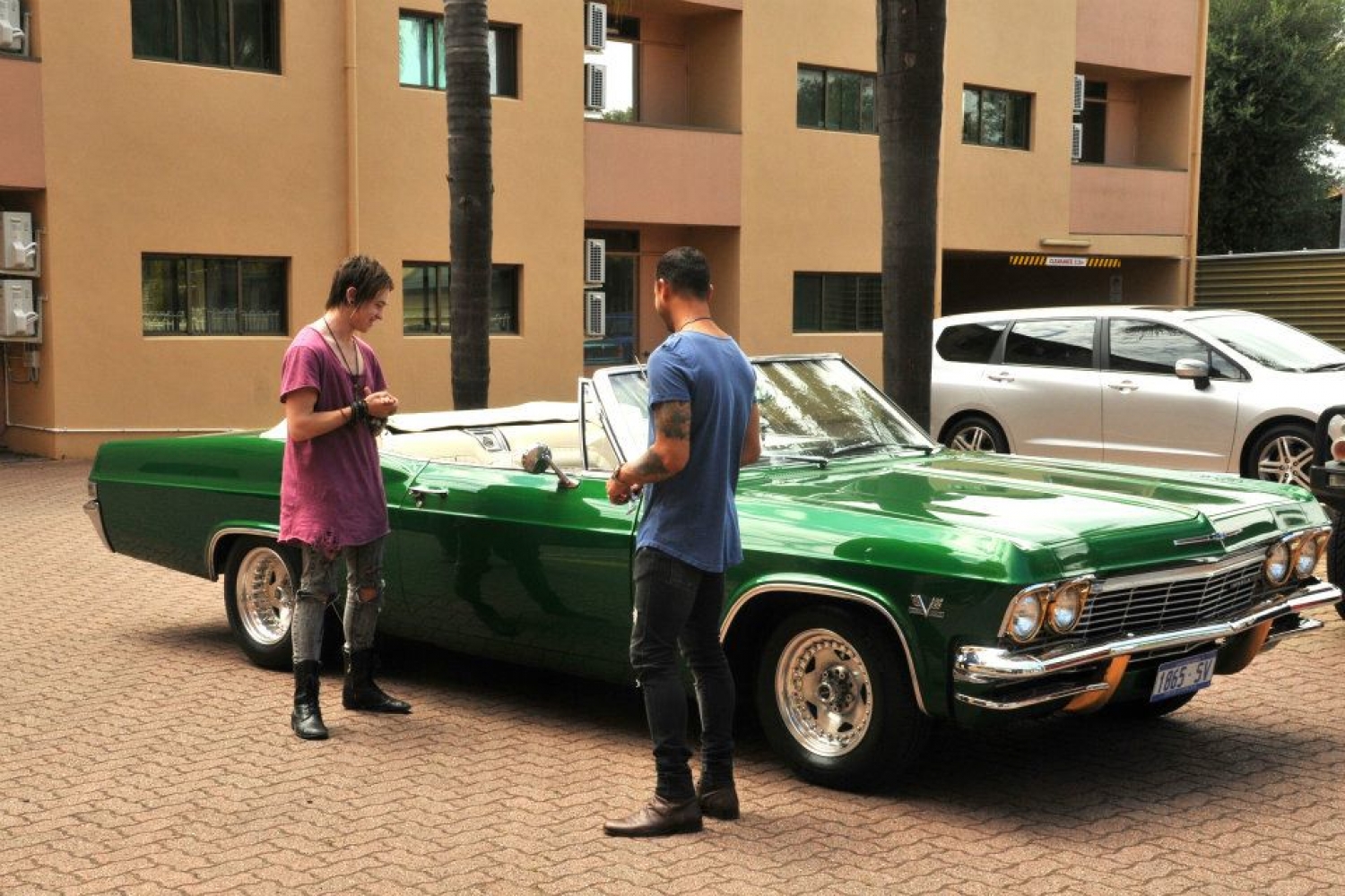 X Factor photo shoot with Guy Sebastian and Reece Mastin 