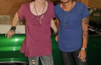 X Factor photo shoot with Guy Sebastian and Reece Mastin 