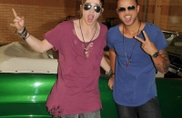 X Factor photo shoot with Guy Sebastian and Reece Mastin 